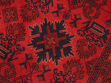 handmade Tribal Biljik Khal Muhammadi Red Blue Hand Knotted RECTANGLE 100% WOOL area rug 6x8