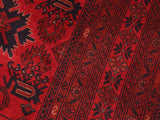 handmade Tribal Biljik Khal Muhammadi Red Blue Hand Knotted RECTANGLE 100% WOOL area rug 6x8
