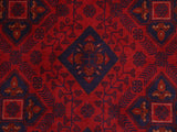 handmade Tribal Biljik Khal Muhammadi Red Blue Hand Knotted RECTANGLE 100% WOOL area rug 5x7