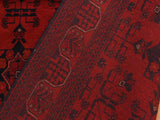 handmade Tribal Biljik Khal Muhammadi Drk. Red Black Hand Knotted RECTANGLE 100% WOOL area rug 4x6