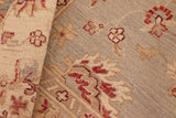 handmade Traditional Kafkaz Chobi Ziegler Gray Beige Hand Knotted RECTANGLE 100% WOOL area rug 7 x 11