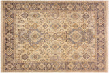 Oriental Ziegler Avis Blue Gray Hand-Knotted Wool Rug - 5'6'' x 7'0''