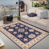 handmade Traditional Kafkaz Chobi Ziegler Blue Beige Hand Knotted RECTANGLE 100% WOOL area rug 10 x 13