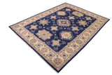 handmade Traditional Kafkaz Chobi Ziegler Blue Beige Hand Knotted RECTANGLE 100% WOOL area rug 10 x 13