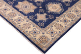 handmade Traditional Kafkaz Chobi Ziegler Blue Beige Hand Knotted RECTANGLE 100% WOOL area rug 10 x 13