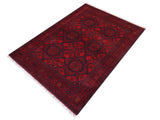 handmade Tribal Biljik Khal Muhammadi Red Blue Hand Knotted RECTANGLE 100% WOOL area rug 5x7