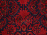 handmade Tribal Biljik Khal Muhammadi Red Blue Hand Knotted RECTANGLE 100% WOOL area rug 5x7