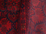 handmade Tribal Biljik Khal Muhammadi Red Blue Hand Knotted RECTANGLE 100% WOOL area rug 5x7