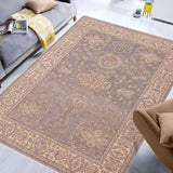 handmade Traditional Kafkaz Chobi Ziegler Gray Beige Hand Knotted RECTANGLE 100% WOOL area rug 6 x 9