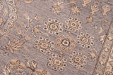 handmade Traditional Kafkaz Chobi Ziegler Gray Beige Hand Knotted RECTANGLE 100% WOOL area rug 6 x 9