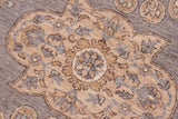 handmade Traditional Kafkaz Chobi Ziegler Gray Beige Hand Knotted RECTANGLE 100% WOOL area rug 6 x 9