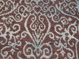 handmade Modern Kafkaz Brown Green Hand Knotted RECTANGLE WOOL&SILK area rug 8x10