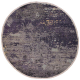 handmade Modern Kafkaz Grey Green Hand Knotted ROUND WOOL&SILK area rug 8x8