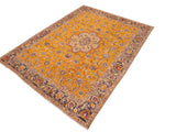 handmade Vintage Orange Blue Hand Knotted RECTANGLE 100% WOOL area rug 10x13