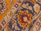 handmade Vintage Orange Blue Hand Knotted RECTANGLE 100% WOOL area rug 10x13
