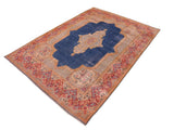 handmade Vintage Vintage Blue Pink Hand Knotted RECTANGLE 100% WOOL area rug 10x14