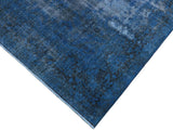 handmade Vintage Blue Black Hand Knotted RECTANGLE 100% WOOL area rug 10x13