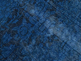 handmade Vintage Blue Black Hand Knotted RECTANGLE 100% WOOL area rug 10x13