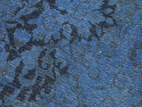 handmade Vintage Blue Black Hand Knotted RECTANGLE 100% WOOL area rug 10x13