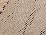 handmade Modern Moroccan Ivory Blue Hand Knotted RECTANGLE 100% WOOL area rug 5x7
