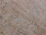 handmade Vintage Brown Blue Hand Knotted RECTANGLE 100% WOOL area rug 10x13