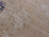 handmade Vintage Brown Blue Hand Knotted RECTANGLE 100% WOOL area rug 10x13