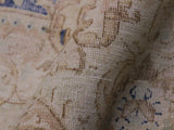 handmade Vintage Brown Blue Hand Knotted RECTANGLE 100% WOOL area rug 10x13