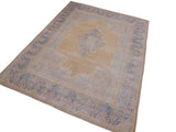 handmade Vintage Brown Blue Hand Knotted RECTANGLE 100% WOOL area rug 10x13
