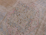 handmade Vintage Brown Blue Hand Knotted RECTANGLE 100% WOOL area rug 10x13