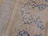 handmade Vintage Brown Blue Hand Knotted RECTANGLE 100% WOOL area rug 10x13