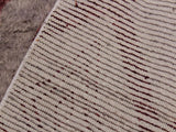handmade Modern Moroccan Lt. Gray Rust Hand Knotted RECTANGLE 100% WOOL area rug 4x6