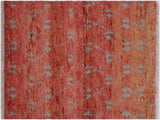 Shag Moroccan Saxton Rust/Grey Wool Rug - 4'1'' x 6'2''