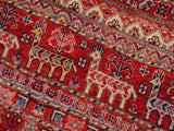 handmade Geometric Khorgeen Red Beige Hand Knotted RECTANGLE 100% WOOL area rug 5x7