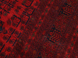 handmade Tribal Biljik Khal Muhammadi Red Blue Hand Knotted RECTANGLE 100% WOOL area rug 10x13