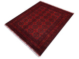 handmade Tribal Biljik Khal Muhammadi Red Blue Hand Knotted RECTANGLE 100% WOOL area rug 6x8