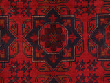 handmade Tribal Biljik Khal Muhammadi Red Blue Hand Knotted RECTANGLE 100% WOOL area rug 6x8
