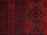 handmade Tribal Biljik Khal Muhammadi Red Blue Hand Knotted RECTANGLE 100% WOOL area rug 6x8
