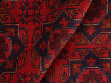 handmade Tribal Biljik Khal Muhammadi Red Blue Hand Knotted RECTANGLE 100% WOOL area rug 6x8