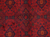handmade Tribal Biljik Khal Muhammadi Red Blue Hand Knotted RECTANGLE 100% WOOL area rug 7x10