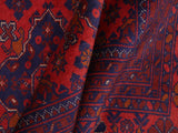 handmade Tribal Biljik Khal Muhammadi Red Blue Hand Knotted RECTANGLE 100% WOOL area rug 6x10