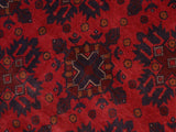 handmade Tribal Biljik Khal Muhammadi Red Blue Hand Knotted RECTANGLE 100% WOOL area rug 6x8
