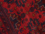 handmade Tribal Biljik Khal Muhammadi Red Blue Hand Knotted RECTANGLE 100% WOOL area rug 6x8