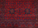 handmade Tribal Biljik Khal Muhammadi Red Blue Hand Knotted RECTANGLE 100% WOOL area rug 4x6
