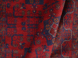 handmade Tribal Biljik Khal Muhammadi Red Blue Hand Knotted RECTANGLE 100% WOOL area rug 4x6