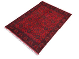 handmade Tribal Biljik Khal Muhammadi Red Blue Hand Knotted RECTANGLE 100% WOOL area rug 6x8