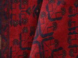 handmade Tribal Biljik Khal Muhammadi Red Blue Hand Knotted RECTANGLE 100% WOOL area rug 6x8