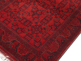 handmade Tribal Biljik Khal Muhammadi Drk. Red Drk. Blue Hand Knotted RECTANGLE 100% WOOL area rug 5x6