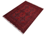 handmade Tribal Biljik Khal Muhammadi Red Blue Hand Knotted RECTANGLE 100% WOOL area rug 5x7
