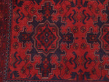 handmade Tribal Biljik Khal Muhammadi Red Blue Hand Knotted RECTANGLE 100% WOOL area rug 5x7