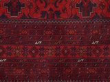 handmade Tribal Biljik Khal Muhammadi Red Blue Hand Knotted RECTANGLE 100% WOOL area rug 5x7